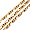 Ion Plating(IP) 304 Stainless Steel Figaro Chains, with Spool, Unwelded, Golden, 7x3x1.8mm, 2.5x3x1.8mm, about 32.81 Feet(10m)/Roll
