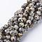 Natural Dalmatian Jasper Beads Strands, Round, 8mm, Hole: 1mm, about 45~47pcs/strand, 38cm/Strand