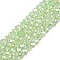 Electroplate Glass Beads Strands, AB Color Plated, Faceted, Rondelle, Pale Green, 3.5~3.8x3mm, Hole: 0.4mm, about 105~110pcs/strand, 29~31cm