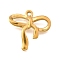 304 Stainless Steel Pendants, Bowknot, Ion Plating(IP), Real 18K Gold Plated, 18.5x19x3mm, Hole: 1.5mm