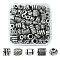 20G CCB Plastic Beads, for DIY Jewelry Making, Mixed Shapes, Antique Silver, 7~12x6~12x6~12mm, Hole: 1.2~3mm