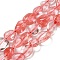 Cherry Quartz Glass Beads Strands, Nuggets, Tumbled Stone, 3~11x4~8x3~6mm, Hole: 0.9mm, about 56pcs/strand, 15.94''~15.75''(40~40.5cm)
