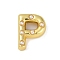 Brass Pendants, Cadmium Free & Nickel Free & Lead Free, with ABS, Letter A~Z, Letter P, 20.5x16x6.5mm, Hole: 3.5mm