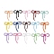 Spray Painted Alloy Pendants, Bowknot Charms, Mixed Color, 44x36x4.5mm, Hole: 1.8mm