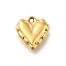 304 Stainless Steel Charms, Heart Charm, Ion Plating(IP), Real 14K Gold Plated, 11.5x11x3mm, Hole: 1mm