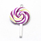 Handmade Polymer Clay Big Pendants, Lollipop, Purple, 43~52x27~29x7~10mm, Hole: 2mm