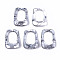 Opaque Resin Pendants, Imitation Gemstone, Trapezoid, WhiteSmoke, 29.5x21.5x7mm, Hole: 1mm