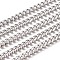 Non-Tarnish Handmade 304 Stainless Steel Cuban Link Chains, Chunky Curb Chains, Twisted Chains, Unwelded, Faceted, Stainless Steel Color, 6x4x2mm, Wire: 1.2mm
