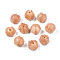 Handmade Lampwork Beads, Flower, Light Salmon, 10~11x11.5~12.5mm, Hole: 1.2mm