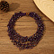 Bohemian Style Glass Bead Multi-layer Necklaces for Daily Wear and Gifting, Purple, 19.69 inch(50cm)