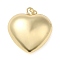 Rack Plating Brass Pendants, Cadmium Free & Lead Free, with Jump Ring, Puffed Heart Charms, Real 18K Gold Plated, 27.5x25.5x13mm, Hole: 3mm