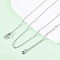 Brass Cable Chain Necklaces, with 304 Stainless Steel Lobster Clasps, Lead Free & Cadmium Free, Long-Lasting Plated, Rack Plating, Platinum, 17.60 inch(44.7cm)