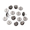 Brass Ear Studs Settings, Lead Free & Cadmium Free & Nickel Free, Gunmetal, Tray: 12mm, 12mm, Pin: 0.7mm