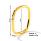 Brass Pave Cubic Zirconia Finger Rings for Women, Square, Golden, 22x2mm, Inner Diameter: 19mm