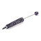 Iron Beadable Pen, Ball-Point Pen, with Polymer Clay Rhinestone, for DIY Personalized Pen with Jewelry Beads, Random Underlay, Violet, 149x16mm