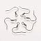 Brass Earring Hooks, Ear Wire, with Horizontal Loop, Nickel Free, Gunmetal, 17mm, Hole: 1.5mm, 21 Gauge, Pin: 0.7mm
