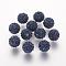 Polymer Clay Rhinestone Beads, Grade A, Round, Pave Disco Ball Beads, Montana, 8x7.5mm, Hole: 1.5~1.8mm