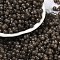 Transparent Colours Glass Seed Beads, Mushroom, Coffee, 5.5x4.5mm, Hole: 1mm, 4150pcs/pound