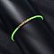 Polyester Cord Braided Bead Bracelets for Women, with Brass Beads, Long-Lasting Plated, Lawn Green, Inner Diameter: 1-7/8~2-5/8 inch(4.8~6.6cm)