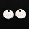 925 Sterling Silver Chain Tabs, Carved  with 925, Flat Round Charms, Silver, 6x0.7mm, Hole: 1mm
