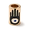 Brass Beads, with Enamel, Cadmium Free & Nickel Free & Lead Free, Real 18K Gold Plated, Hamsa Hand, 16x10.5x10.5mm, Hole: 6.5mm