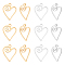 201 Stainless Steel Pendants, Laser Cut Pendants, Heart, Golden & Stainless Steel Color, 17x13.5x1mm, Hole: 1.5mm, 2 colors, 6pcs/color, 12pcs/box