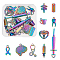 Alloy Pendants, Cadmium Free & Nickel Free & Lead Free, Hospital Theme Mixed Shapes, Rainbow Color, 19~61.5x8~22x2~5mm, Hole: 1.5~5mm, 10pcs/set, 2 sets