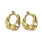 304 Stainless Steel Pendants, Oval, with ABS Plastic Imitation Pearl, Ion Plating(IP), Golden, 23.5x17.5x5.5mm, Hole: 1.4mm