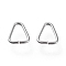 Non-Tarnish 304 Stainless Steel Triangle Rings, Buckle Clasps, Fit for Top Drilled Beads, Webbing, Strapping Bags, Stainless Steel Color, 6.5x5x0.7mm