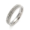 304 Stainless Steel Finger Rings, Crystal Rhinestone Rings for Women, Stainless Steel Color, US Size 8(18.1mm), 4mm