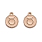 Alloy Enamel Pendants, Flat Round with Constellation/Zodiac Sign, Taurus, 22x18x2mm, Hole: 1.5mm