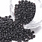 Glass Seed Beads, Opaque Colours Seed, Small Craft Beads for DIY Jewelry Making, Round, Black, 2mm, Hole:1mm, about 2000pcs/30g