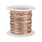 304 Stainless Steel Wire, Ion Plating(IP), Round, Rose Gold, 0.4mm, 26 Gauge