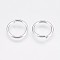 Aluminium Open Jump Rings, Silver Color Plated, 10x1.5mm, Inner Diameter: 7mmr, about 7690pcs/1000g