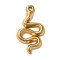 Ion Plating(IP) 304 Stainless Steel Pendants, Snake Charm, Real 18K Gold Plated, 20x11x2mm, Hole: 1.1mm
