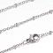 Tarnish Resistant 304 Stainless Steel Cable Chain Necklaces, with Lobster Claw Clasps, Stainless Steel Color, 19.4 inch(49.5cm), 1.5~2.3mm