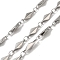 Tarnish Resistant 304 Stainless Steel Rhombus Link Chains, with Spool, Soldered, Stainless Steel Color, 11.5x4x2mm