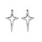 Non-Tarnish 304 Stainless Steel Pendants, Star, Stainless Steel Color, 21.5x11.5x1mm, Hole: 1mm
