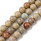 Natural Aqua Terra Jasper Beads Strands, Round, 10~10.5mm, Hole: 1mm, about 37pcs/strand, 38cm