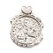 304 Stainless Steel Pendants, Heart with Saint Gerard Charms, Stainless Steel Color, 25x20x4mm, Hole: 2mm