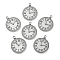 Zinc Alloy Pendants, Cadmium Free & Lead Free, Antique Silver Color, Clock, Size: about 38mm long, 31mm wide, 2mm thick, hole: 3mm