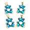 Brass Enamel Pendants, Real 18K Gold Plated, Long-Lasting Plated, Bear with Heart, Dark Turquoise, 18x13.5x4mm, Hole: 5x3.5mm