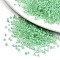 8/0 Glass Seed Beads, Transparent Inside Colours, Round Hole, Round, Light Green, 8/0, 3~4x2~3mm, Hole: 0.8mm, about 15000pcs/bag