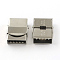 Tarnish Resistant Smooth Surface 201 Stainless Steel Watch Band Clasps, Stainless Steel Color, 25x18x8mm, Hole: 15x5~6mm
