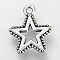 Tibetan Style Alloy Charms, Cadmium Free & Lead Free, Star, Antique Silver, 14x12x1.5mm, Hole: 1.5mm, about 1660pcs/1000g