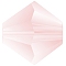 Preciosa® Crystal Beads, Czech Crystal, Bicone(451 69 302 Rondelle), 70120 840 Light Rose Matt, 4mm, Hole: 0.8mm