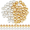 Beebeecraft 1 Box 80Pcs Grooved Beads 14K Gold & 925 Sterling Silver Plated Round Column Beads Golden Metal Connector Beads for DIY Bracelet Earring Jewelry Making (Hole: 1.5mm)