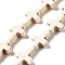 Synthetic Turquoise Dyed Beads Strands, Cross, Old Lace, 19.5x15x5.5mm, Hole: 1mm, about 19pcs/strand, 14.57''(37cm)