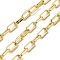 Brass Cable Chains, Rack Plating, Cadmium Free & Lead Free, Long-Lasting Plated, Unwelded, with Spool, Real 18K Gold Plated, 10.5x5.5x1.5mm