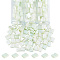 210~240Pcs Glass Seed Beads, 2-Hole, Rectangle, Yellow Green, 5x4.5~5.5x2~2.5mm, Hole: 0.5~0.8mm
